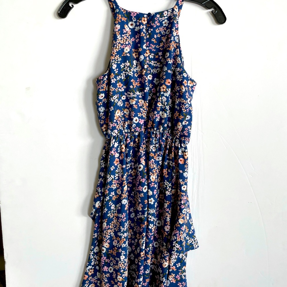 🌴IZ Byer Blue Floral Dress Size XS